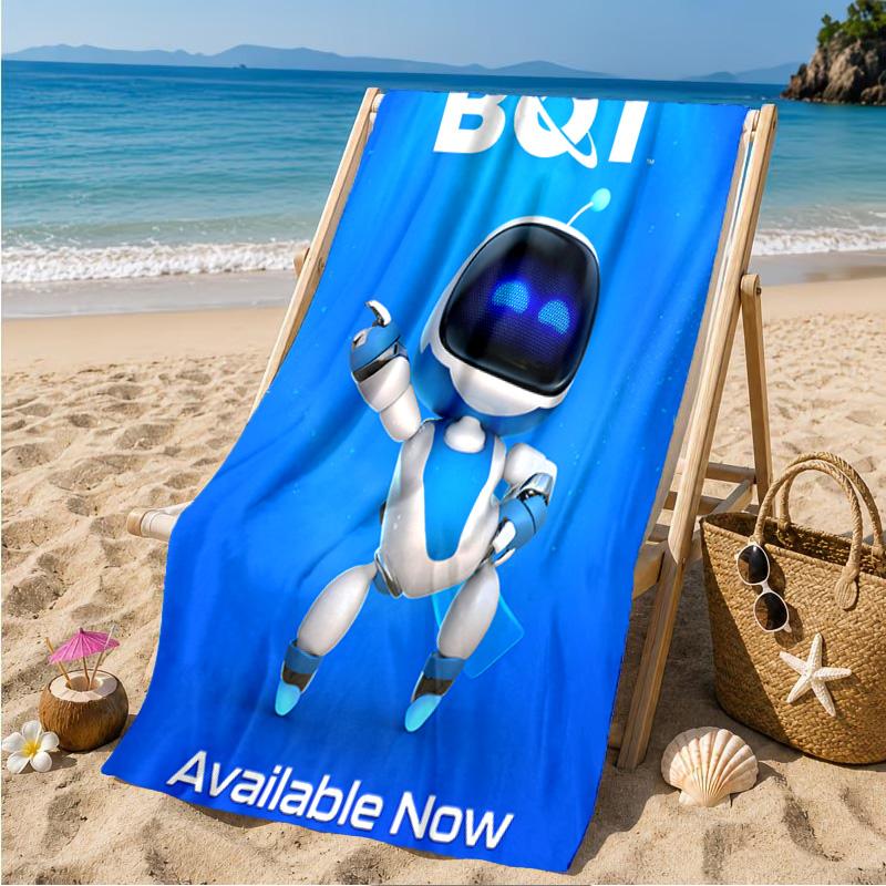 Unterwasser-Abenteuer-Roboter Strandtuch Mikrofaser-Strandtuch, Leicht und Schnelltrocknend, für Sommerreisen, Schwimmbad-Fan Geburtstagsgeschenk