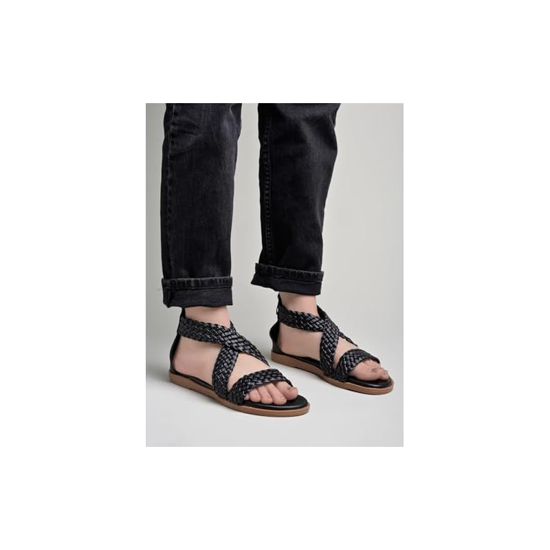 Женские босоножки на блочном каблуке Shoetopia 8 UK чёрный