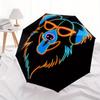 1pc Neon Dog Face Umbrella - 8-Rib Automatic Open/Close, Fashionable Compact Umbrella for Outdoor Adventures yy250813207