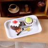 1Set 1:12 Dollhouse Miniature Cake Coffee Fork Tray Food Model Kitchen Decor Toy For Doll House Accessories Toy