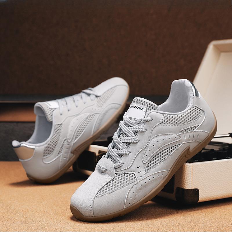 Fashion 2025 Spring New Men's Low Cut Thin Soled Fashion Lace Up Mesh Breathable Comfortable Casual Shoes Lightweight Sports Sneakers