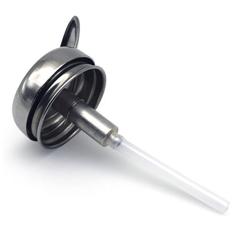 200Ml Liquid Alcohol Bottle Anticorrosive Press Type Bottle With Stainless Steel Cap Industrial Alcohol Dispenser