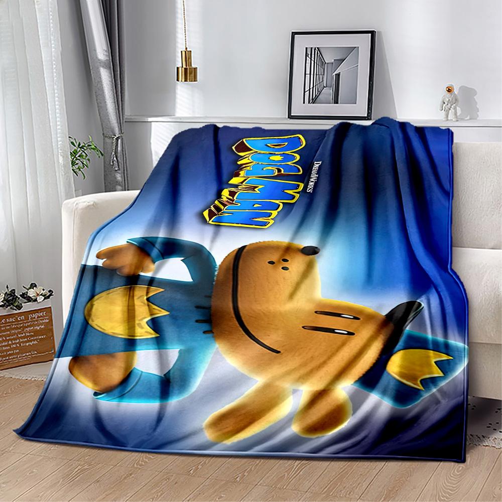 Dog Man Theme Blankets are suitable for living rooms,making them an ideal choice for outdoor travel and gifts.