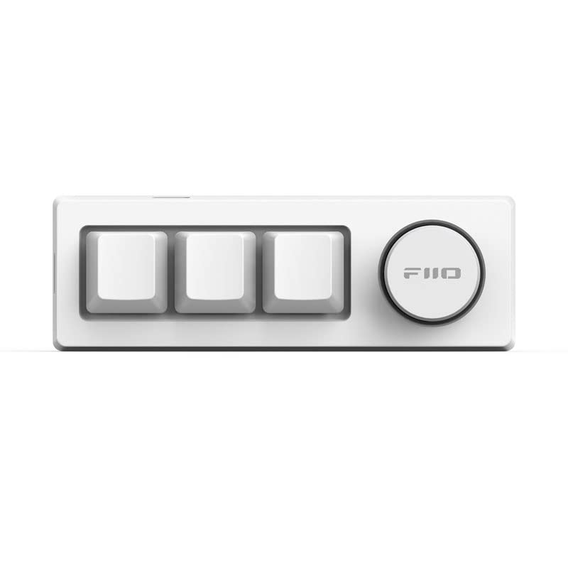 Mini Keyboard FiiO KB1K White Shortcut 3 Key One Hand Keyboard Rotation Knob