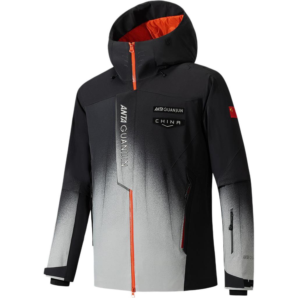 Anta Champion Outdoor Ski Series Color Block Hooded Simple Zipper Letter Ski Jacket Men Jacket 152540610-6