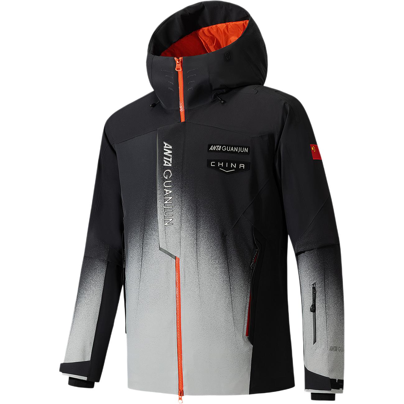 

Anta Champion Outdoor Ski Series Color Block Hooded Simple Zipper Letter Ski Jacket Men Jacket 152540610-6 XL