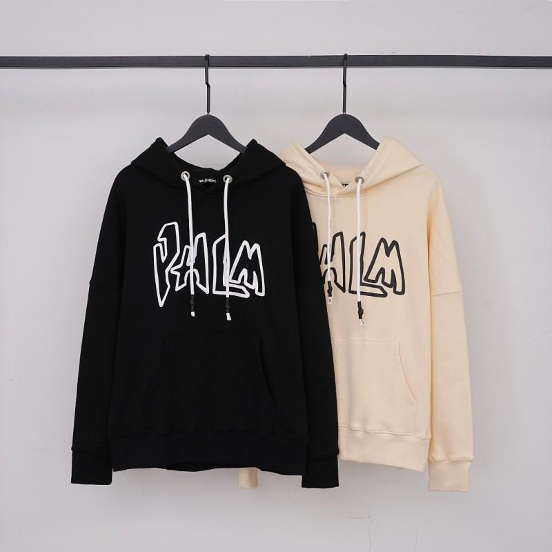 American Style Angel Flame Letter Print Hoodie Loose Fit Long Sleeve Sweatshirt Couples Youth Streetwear