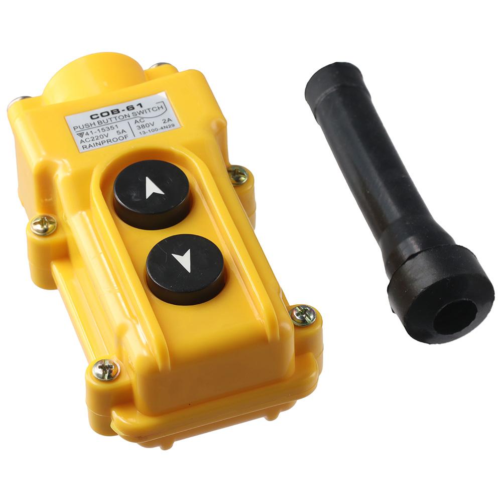 Yellow Hoist Crane Switch COB-61 Crane Pendant Control Station UP Down Hoist Switch  Truck Tipper