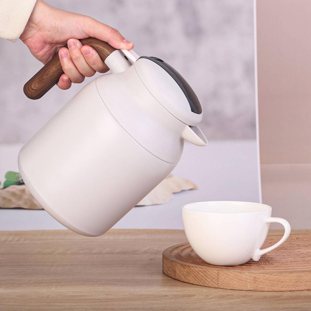 Tea Brewing Pot with Infuser Large Capacity Smart Thermal Pot Stainless Steel Thermal Jug Included Hot and Cold Liquid Dispenser