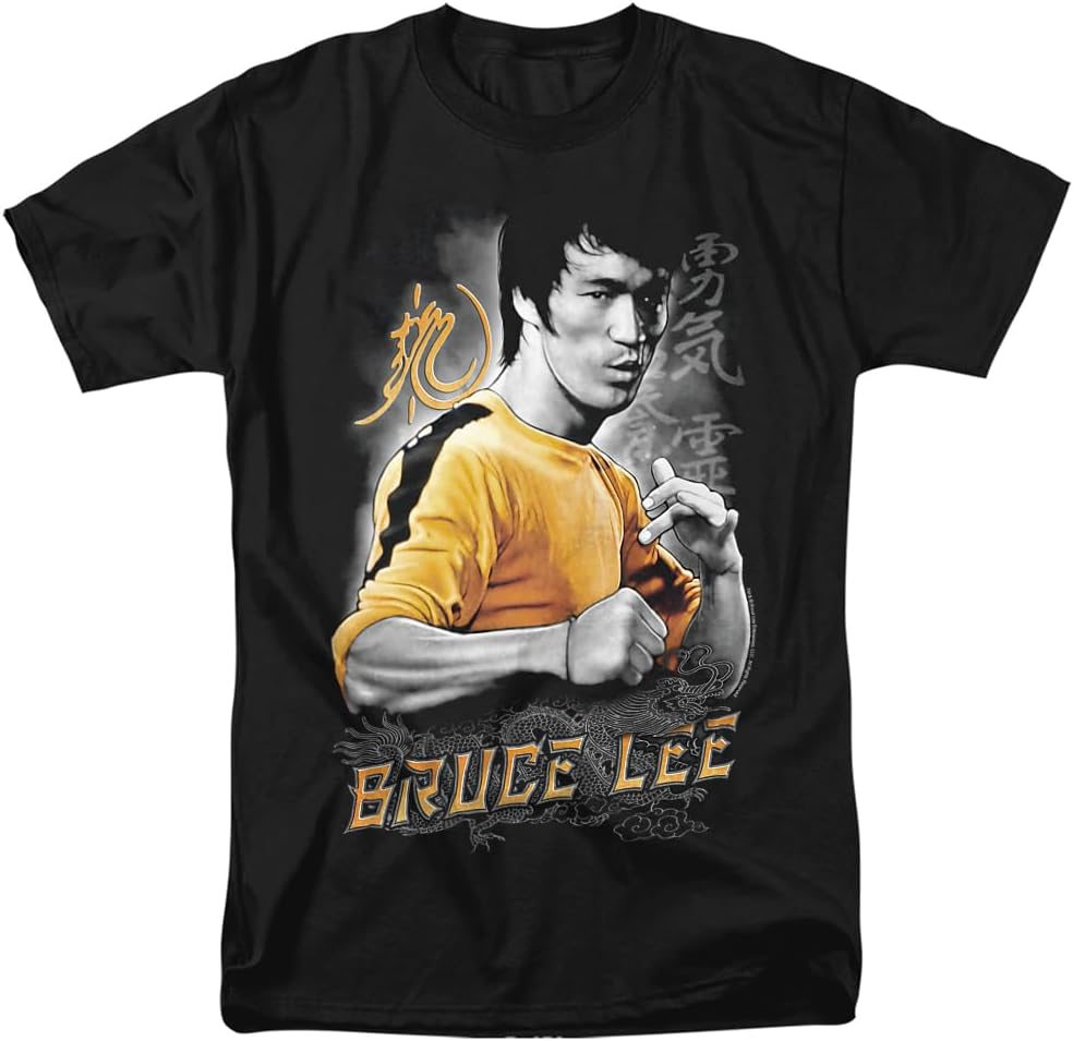 Bruce Lee Men s Yellow Dragon T-Shirt S