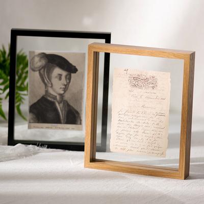 Wood Specimen Frame with Real Glass Photo Frame,Picture Frame for For Wedding Photo Picture Frame Desktop Photo Decor