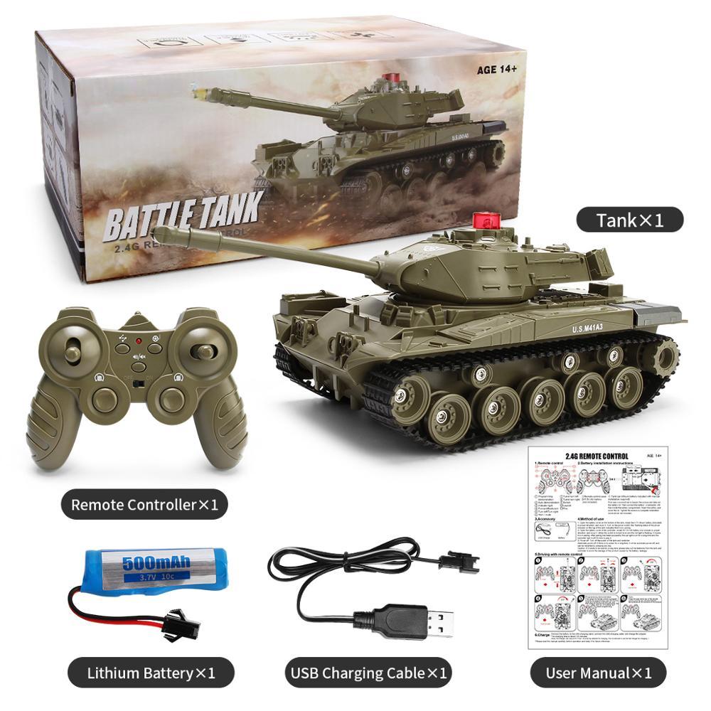 ახალი RC Tank Model Toy 2.4G დისტანციური მართვის პროგრამირებადი თვალთვალის ტანკის ხმის ეფექტი სამხედრო ტანკი 1/30 დისტანციური მართვის მანქანის სათამაშო ბიჭებისთვის შესაფერისი საჩუქარი