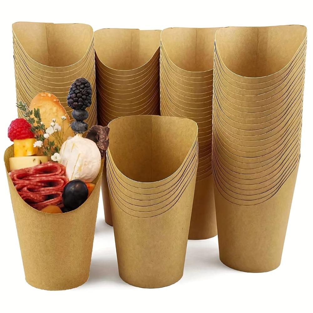 25pcs 14/16oz French Fries Holder Kraft Paper Potato Chips Box New French Fry Cup  Party Supplies