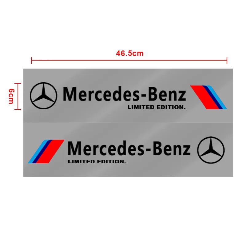 OLV5 Reflective Car Door Side Sticker Body Graphics Vinyl Decal For Mercedes Benz W204 W212 W176 GLC CLA GLA E C G M R S Class AMG