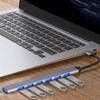 7 Ports USB 3.0 HUB Type C Extender USB Cable Splitter for Tablet Keyboard Mouse USB Disk Aluminum Phone USB Extend Adapter