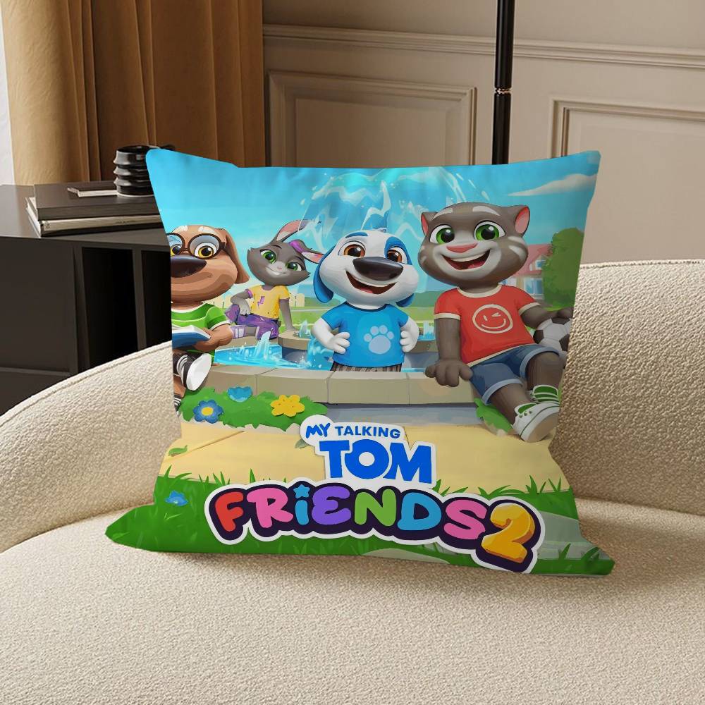 Talking Tom and Friends Cushion Cover Decorative Pillow Sofa Home Decor Case Pillow Cases