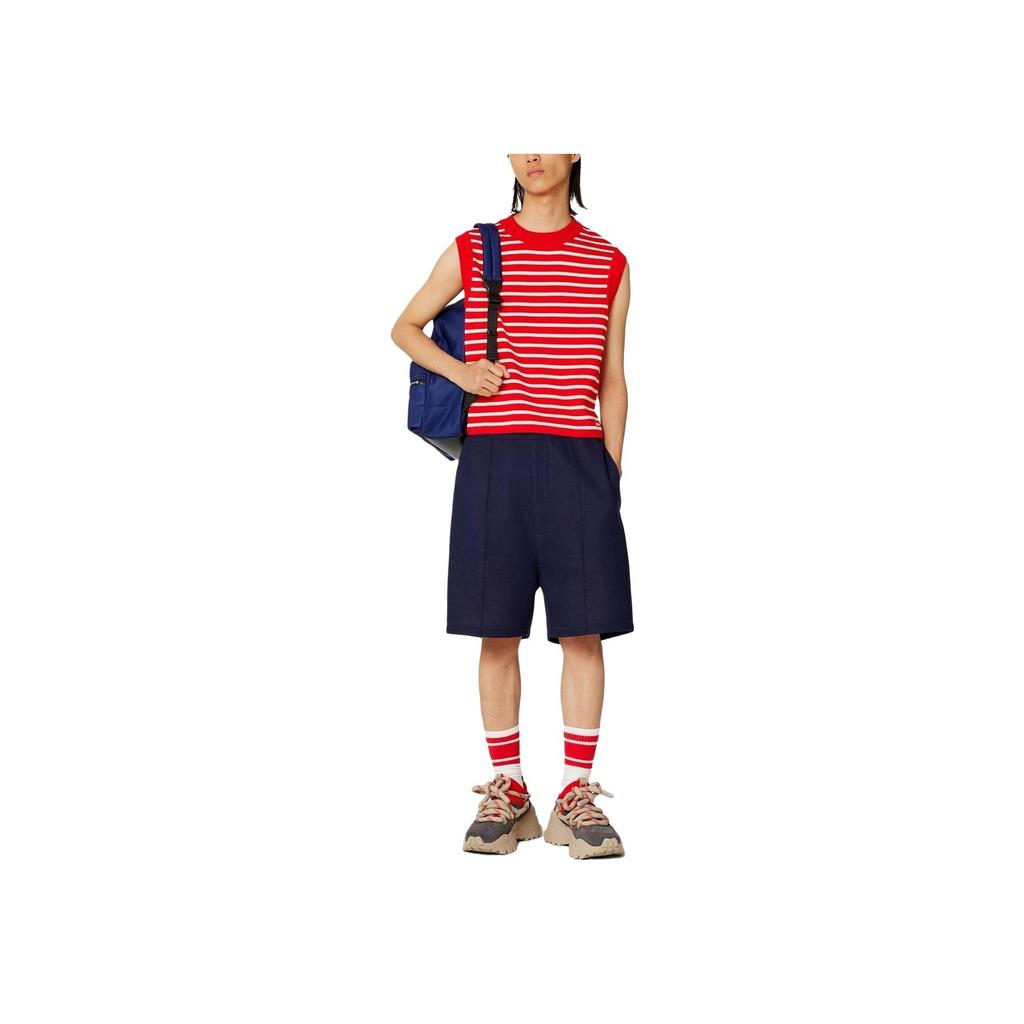 Amiparis Ss23 Solid Color Drawstring Loose Sports Shorts Men shorts Navy-Blue HSO615750-491