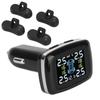Smart TPMS Cigarette Lighter Tire Pressure Monitoring Alarm System with 4 Internal Sensors