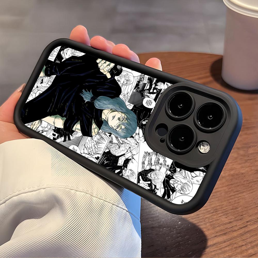 JJK Mahito Phone Case for iPhone 17 16 15 14 13 12 11 Air Pro Max Plus Black Soft TPU Shockproof Cover
