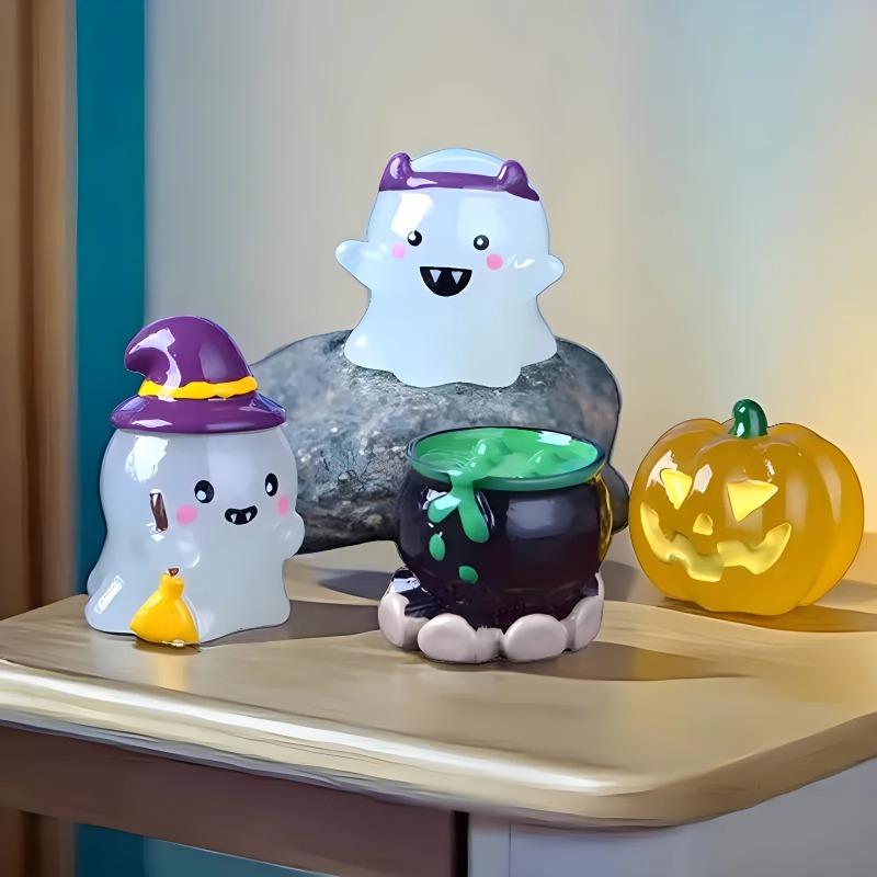 6 Stück/Set Erleuchten Sie Ihr Halloween Mini 6 Stück Mehrzweck Leuchtende Ornamente für Partys Heim- und Autodeko