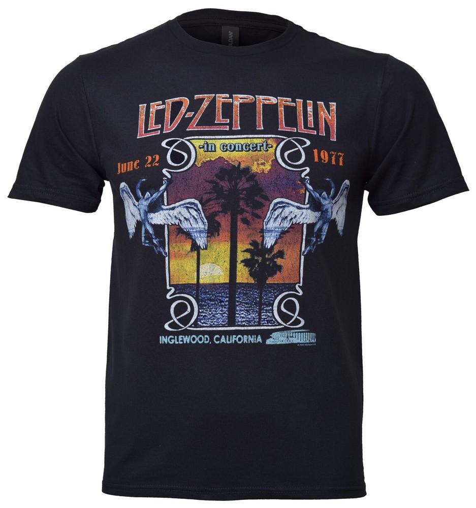 

Led Zeppelin T Shirt Inglewood In Concert 1977 Rock Logo New L