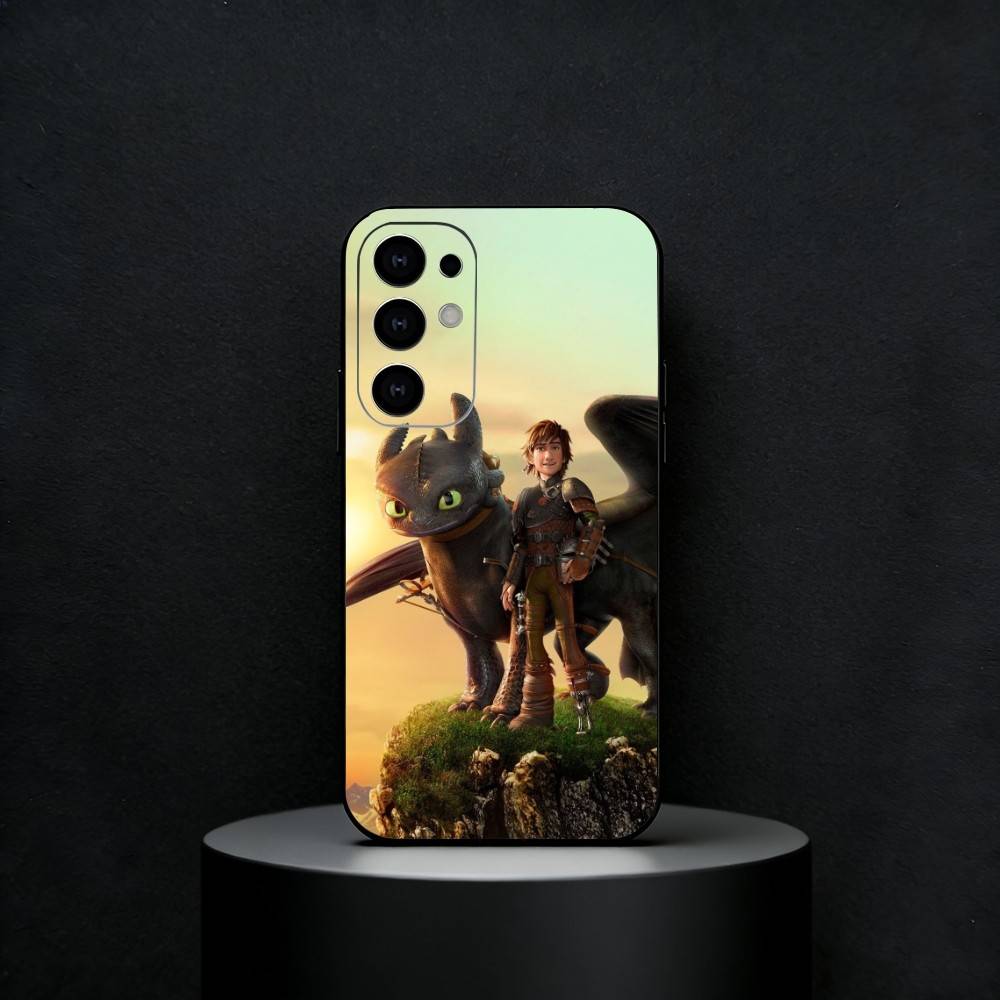 How To T-Train Your D-Dragon Phone Case For Samsung S25,24,23,22,30,21,10,9,Ultra,Plus,FE 5G Black Soft Case