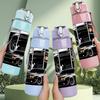 1PC Classic Black Truck 750ml Color Plastic Sports Water Bottle Leakproof Flip Straw Lid Suitable for Sports Office Home Use
