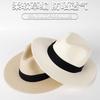Panama Straw Hat Women's Summer Sun Protection Visor Men's Summer Seaside Sun Hat Travel Team Building Beach Hat