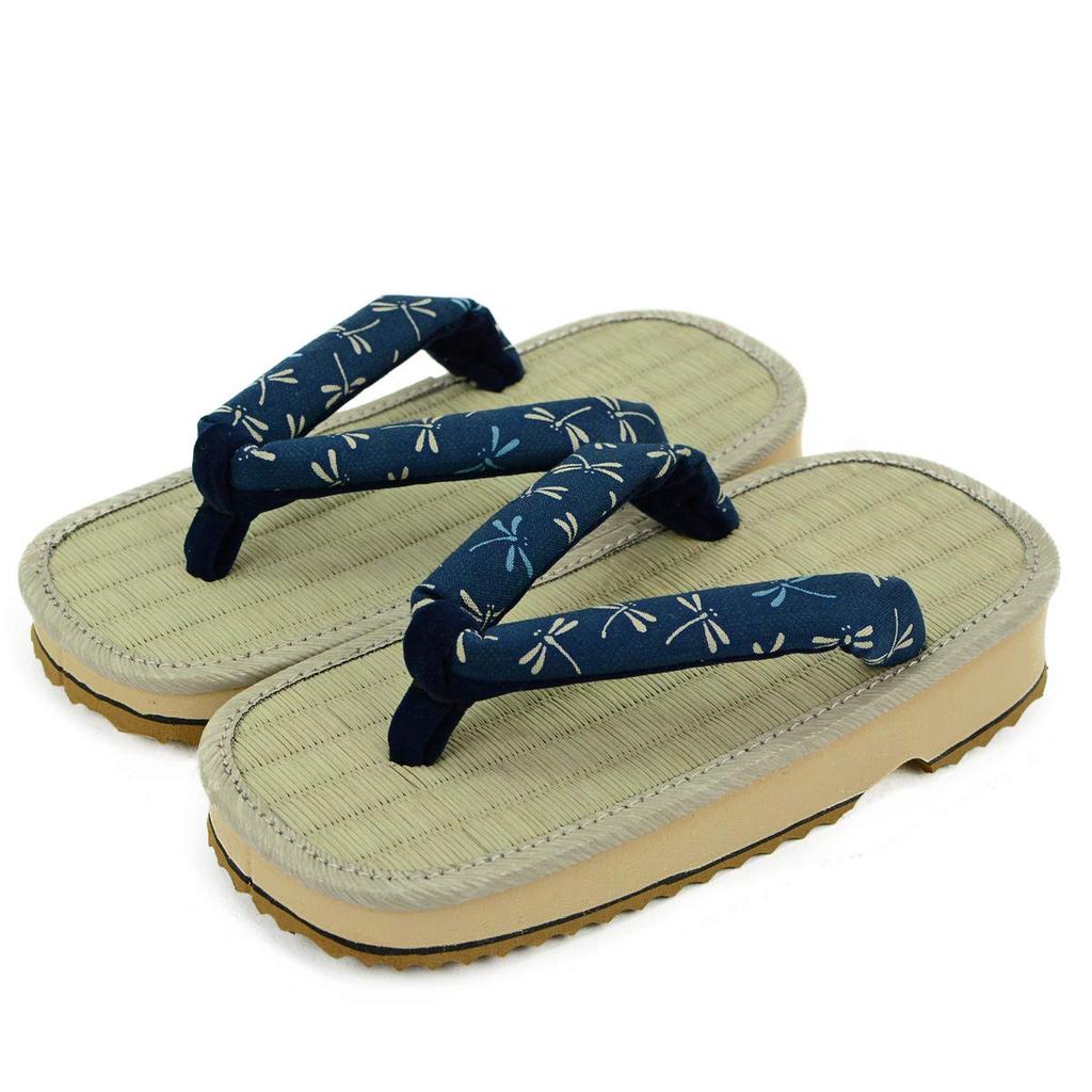 Takeharu Geta Made in Tatami Sponge Festival Dragonfly Children's Sandals, Japan, Cover, Sole, Design, 19.5cm, Pattern, D-1