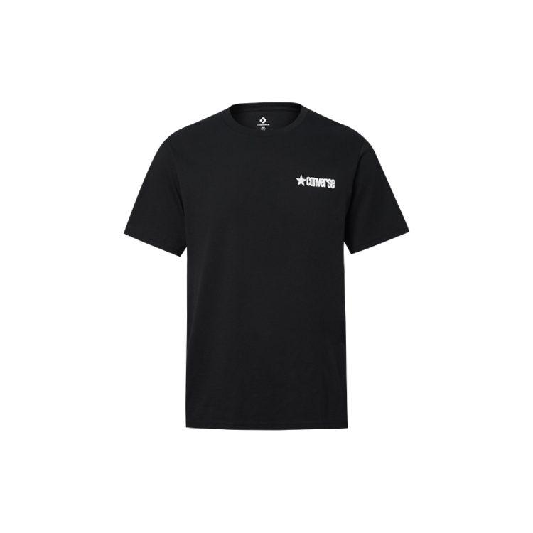 Converse T Shirts Men's Black Crew Neck Moderate Straight Fit 10020886-001