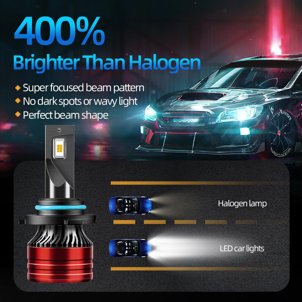 9006 HB4 Mini Car Headlight Bulb 60000LM 6000K White Running Front Head Lamp Cooling fan DC12V Auto Headlight