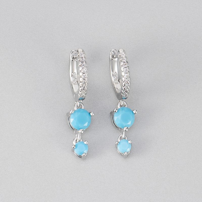 

Trendy Colorful Zircon Tassel Earrings For Women Elegant Versatile Stud Ear Jewelry Fashionable Dangle Drop Earrings copper