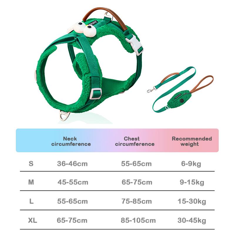 Adjustable Pet Leash Vest Style Dog Chest Harness Large Dog Chest and Back With Traction Rope Set For Large Dog Outdoor Supplies