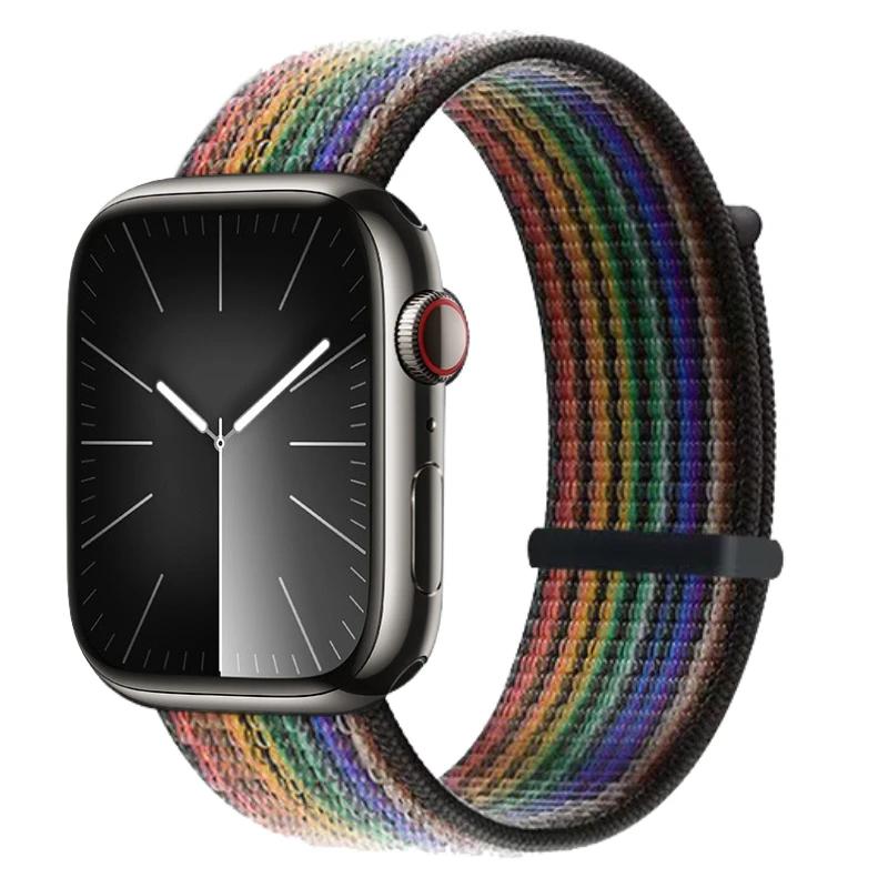 Braided Nylon Loop Strap For Apple Watch 11 10 9 8 7 45mm 41mm 42mm 46mm Ultra 3/2 49mm Comfortable Bracelet iWatch 6 5 SE Belt