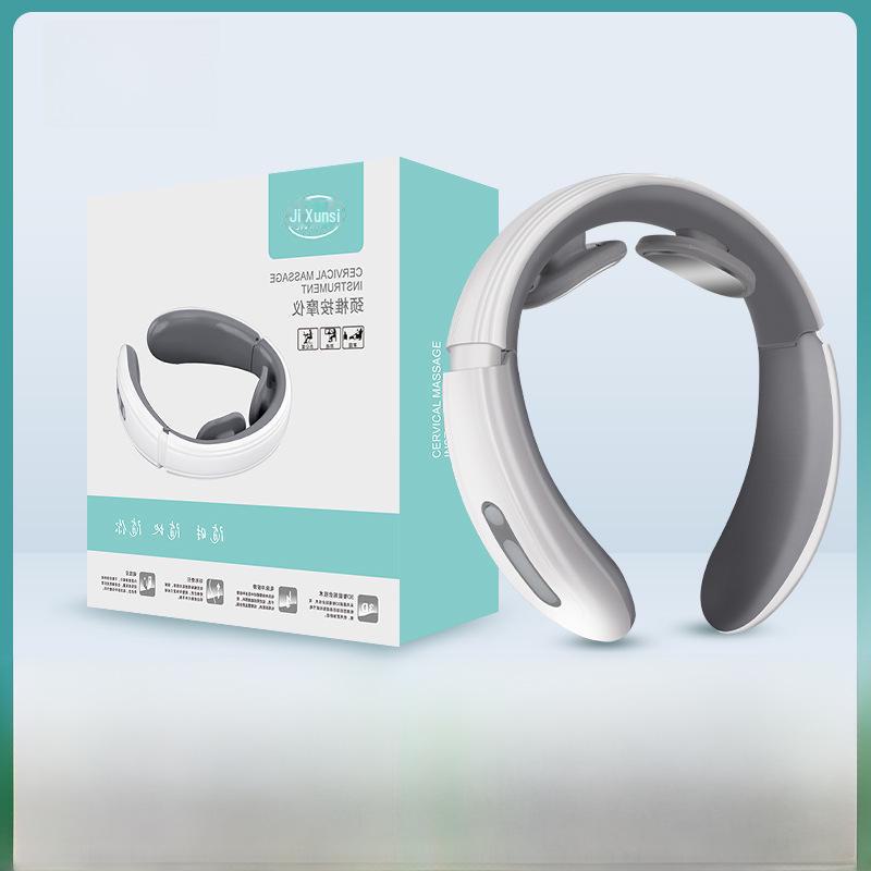 Dobíjecí elektrický pulzní masážní přístroj na krk a ramena - chytré hnětení krční páteře pro domácí použití