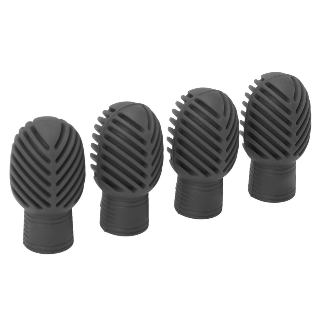 4PCS Drumstick Silent Practice Tip Silicone Stretchable Drum Practice Percussion Tip Grey