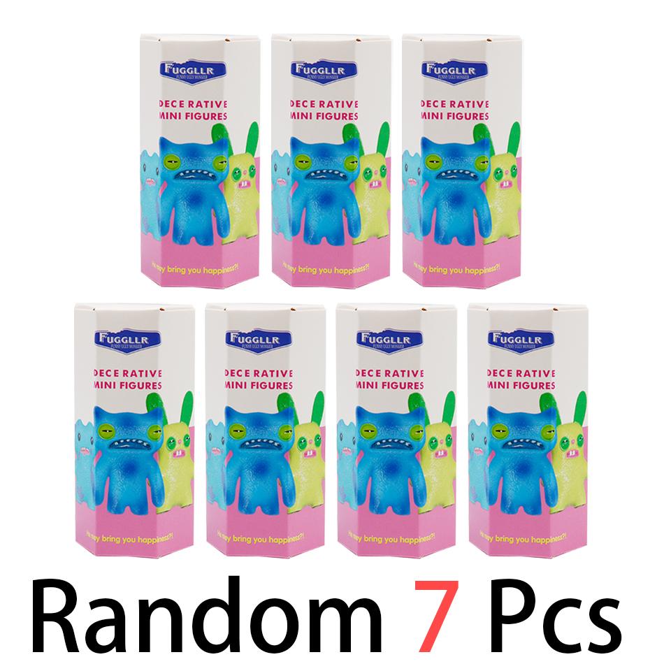 12Pcs  Original Fuggler Figure Toys Box Funny Ugly Tooth Monsters Action Figurine Collectible Model Doll Gift Kid