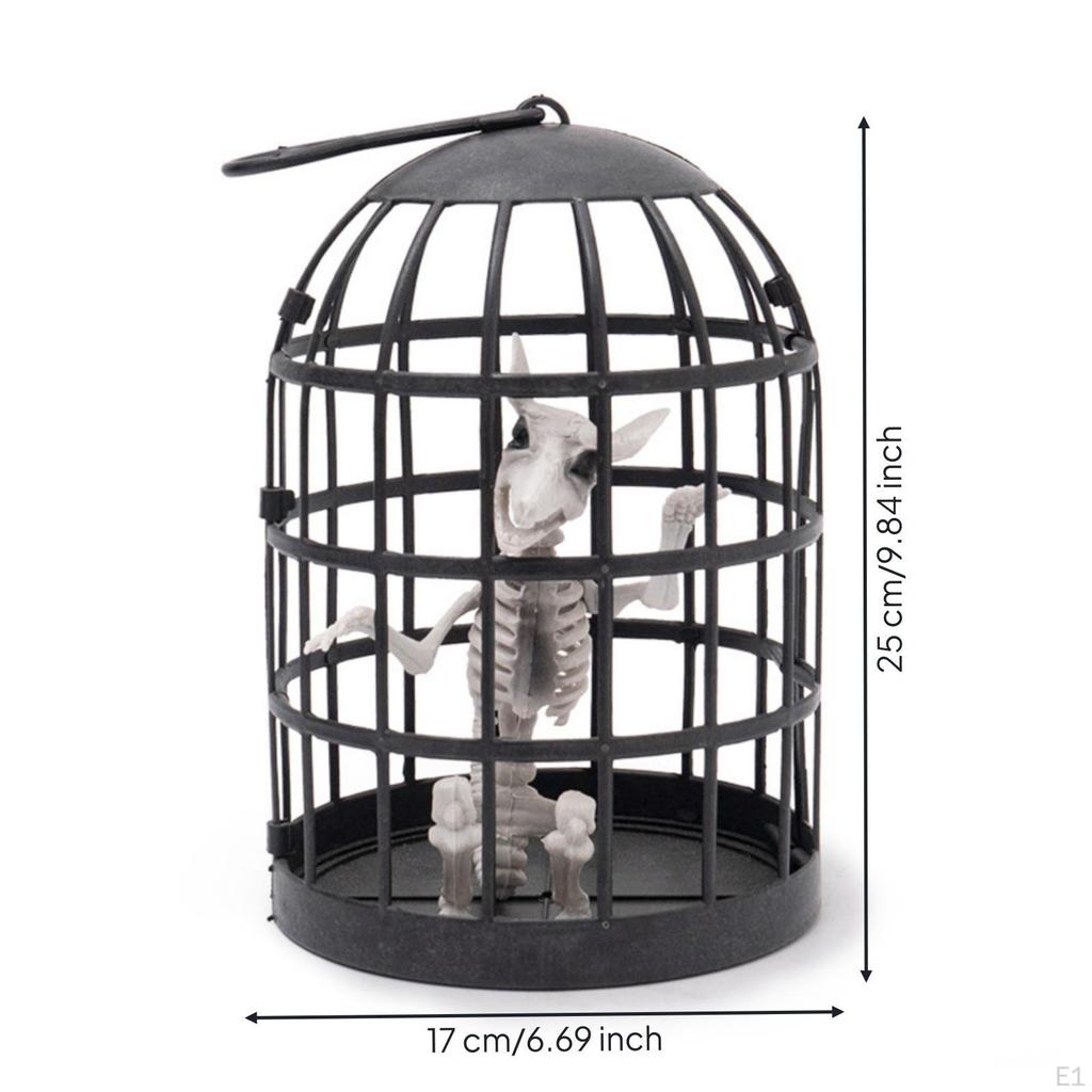 Skelet Verticale Latten Halloween Kooi Decor Koepelvormig Bovenblad