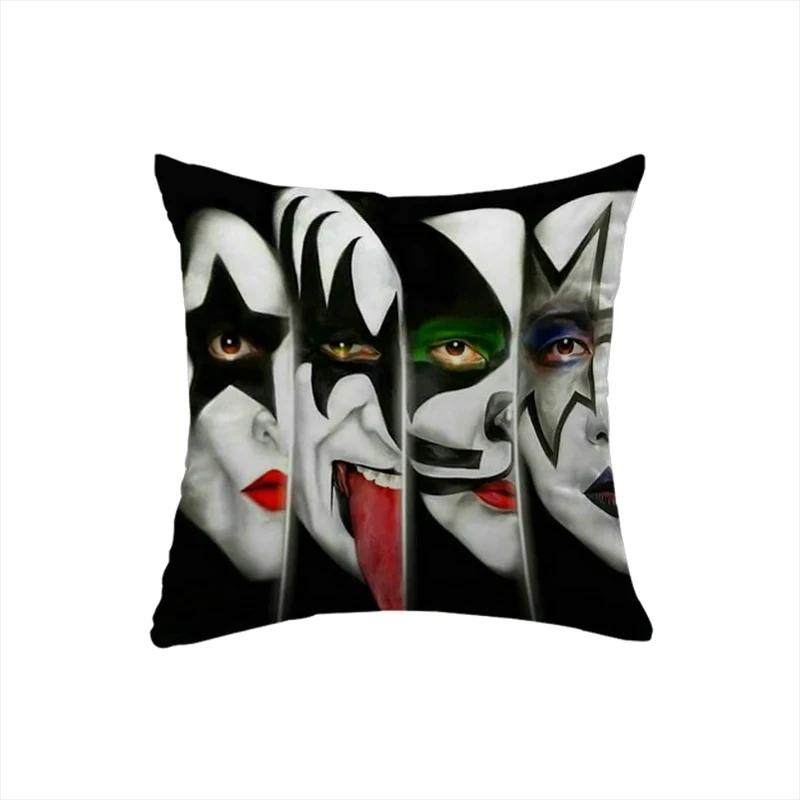 Cushion Cover 45x45 for Bed Sofa Pillows KISS Rock & Roll All Nite Party Home Decor Pillow Cozy Cases Decorative Band Dakimakura