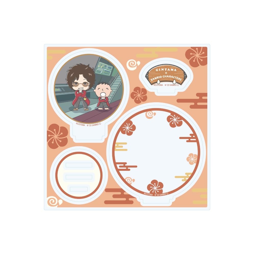 Гинтама x Персонажи Sanrio 09 Сакамото Тацума x Минна но Таабо [Иллюстрация-коллаборация] Акриловая подставка-пластина