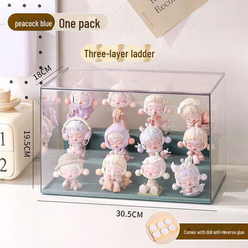 Cutie de Afișare Acrilică Transparentă pentru Depozitarea LEGO și a Modelelor, Finisaj Mat cu Bule Antistropi