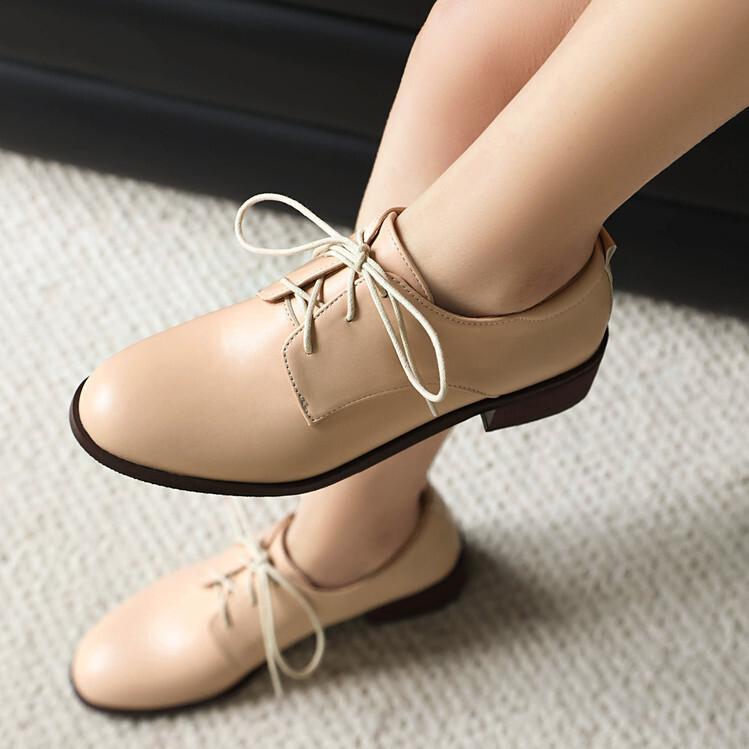 

Туфли-лодочки с круглым носком, туфли на низком широком каблуке большого размера, новые туфли на шнуровке, европейские и американские профессиональные женские туфли весна-осень 39 белый