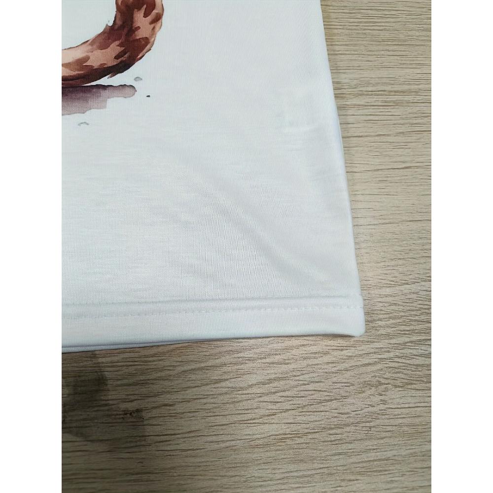 Spring-fall women's casual crewneck long-sleeved printed color-blocked T-shirt