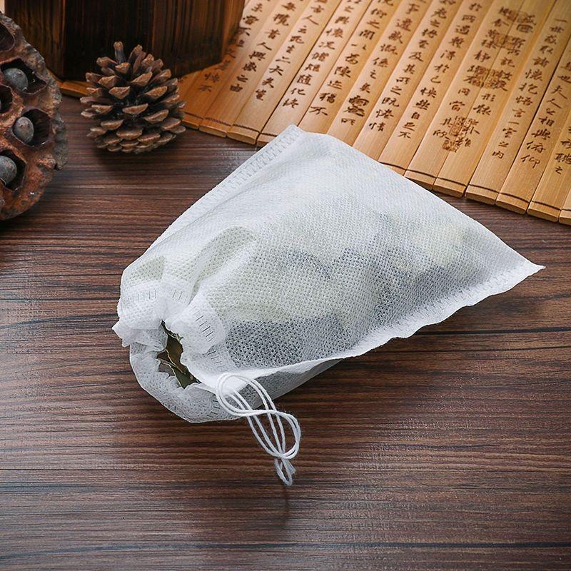 100/50PCS Tea Bags Disposable Non-woven Fabric Tea Filter Bag Spice Coffee Tea Infuser with String Heal Seal Teabag Empty Pouch