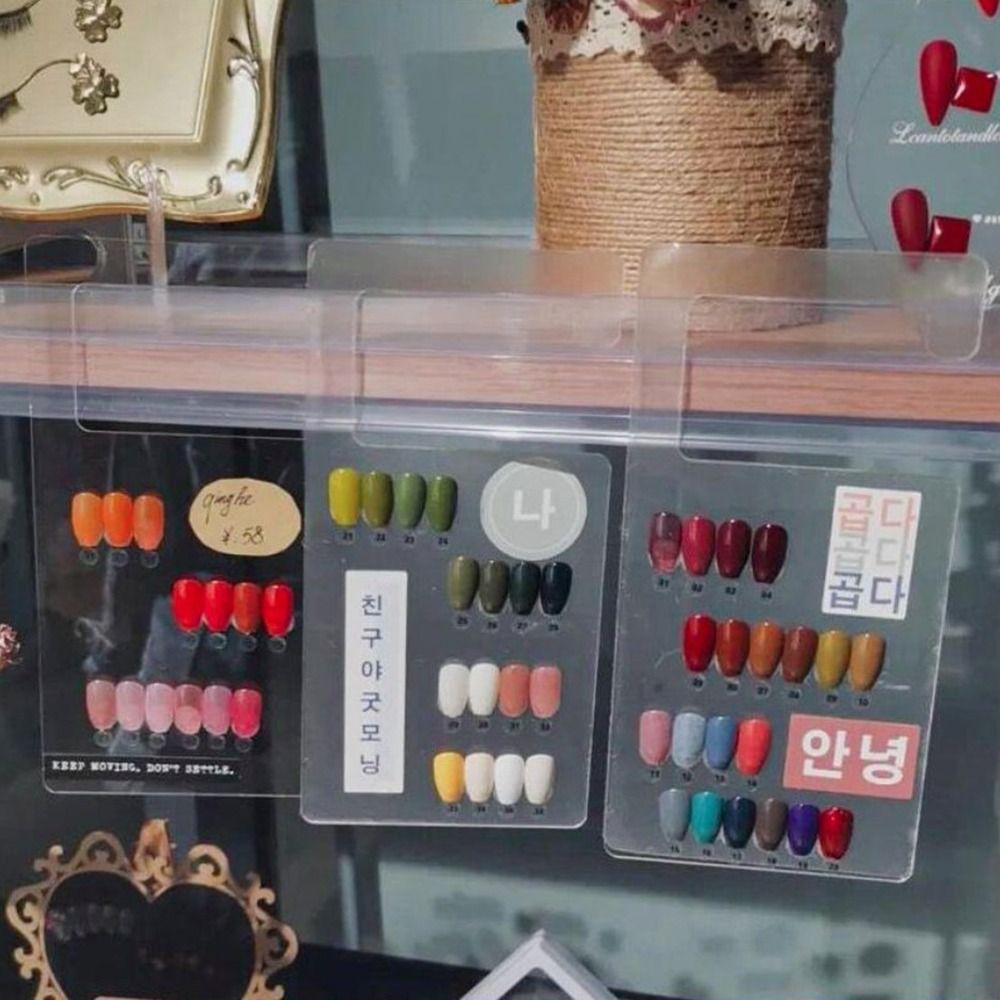 Nail Color Chart Nail Art Display Board Acrylic Hook False Nail Display Hanger Nail Showing Shelf