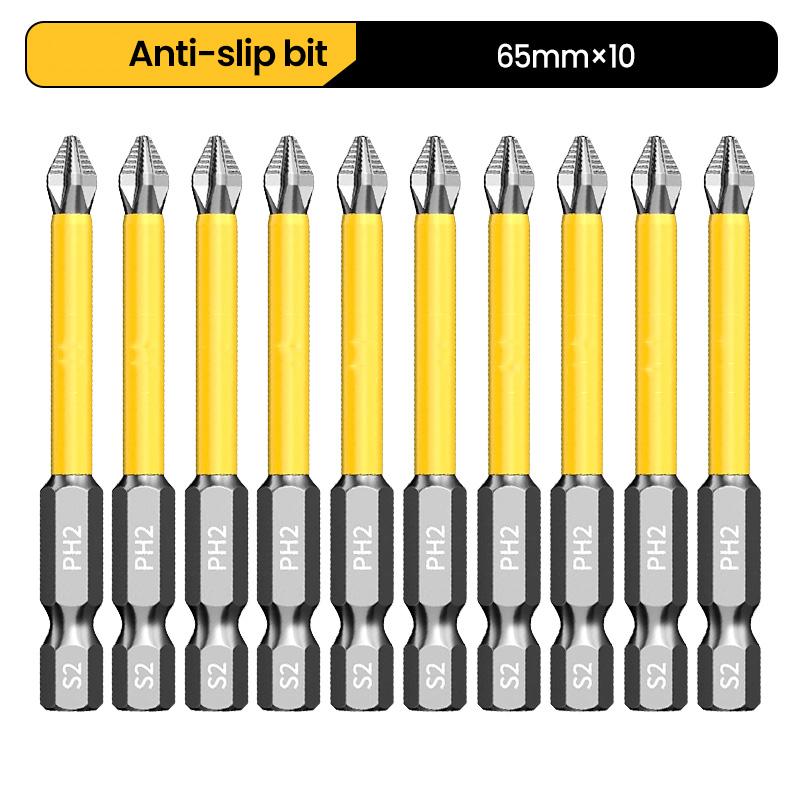 Anti-Slip and Shock-Proof Bits Screwdriver Bits High Hardness Strong Magnetic 25/50/65/70/90/150mm PH2 Screwdriver Set
