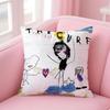 Band The Cure Cushion Cover Linen Pillowcase Cover Soft Decor For Sofa Home Room