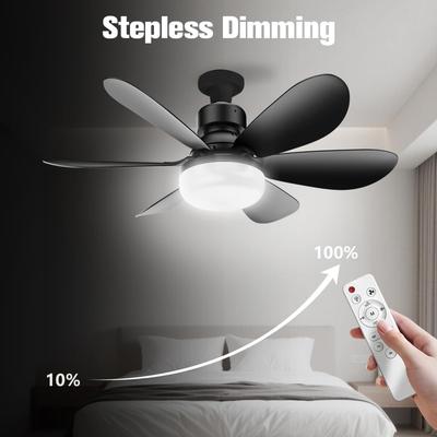 E27 Sockel LED Deckenventilatorleuchte mit Fernbedienung 85V-265V Spannung 3 Farbige Lichter Dimmbare Lampe für Wohnzimmer Heimdekoration