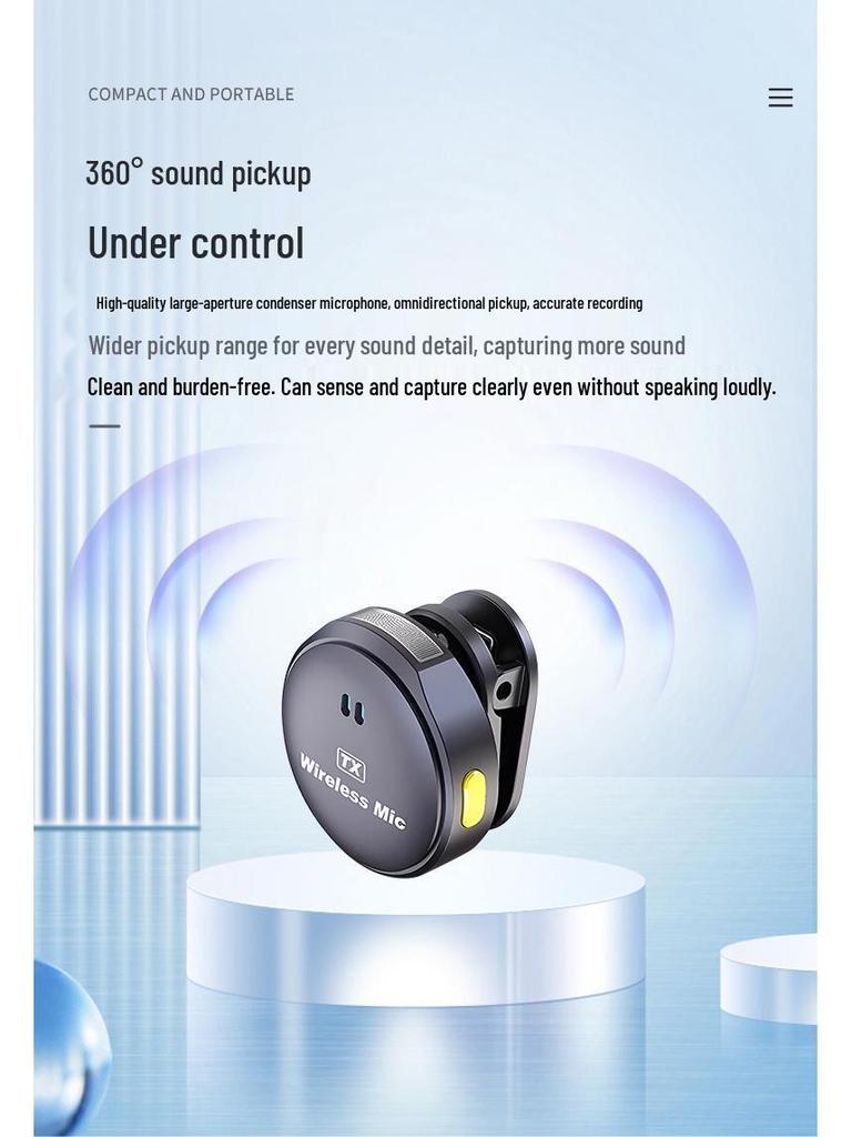 Q9 Wireless Lapel Microphone: Smart Noise Reduction, Digital Display, Charging Case - Ideal for Outdoor Mobile Live Streaming