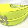 Fendi 8BR798 Graffiti Hobo Bag Shoulder Bag Leather yellow/SilverHardware Unused